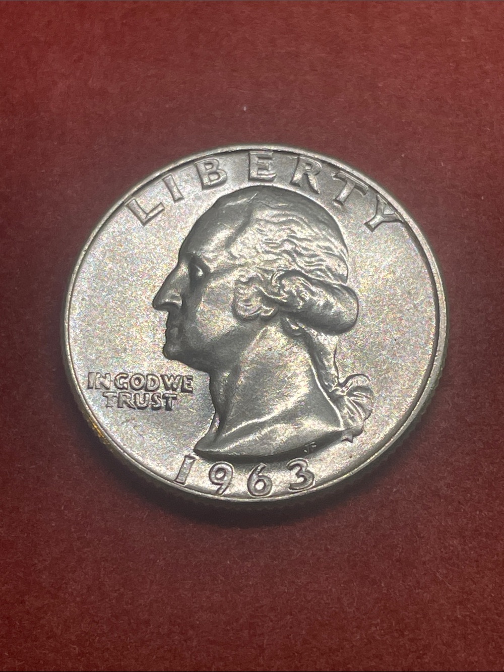 Vintage 1963 D Washington Quarter Brilliant Uncirculated 90% Silver